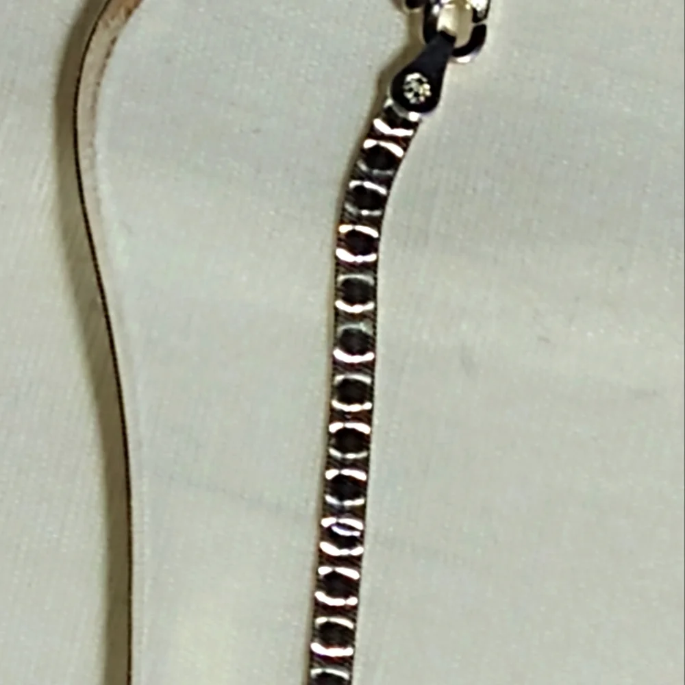 2-SIDED, 🦌ITALIAN STERLING. 💎 DIAMOND CUT, & HERRINGBONE 18 IN. NECKLACE.
